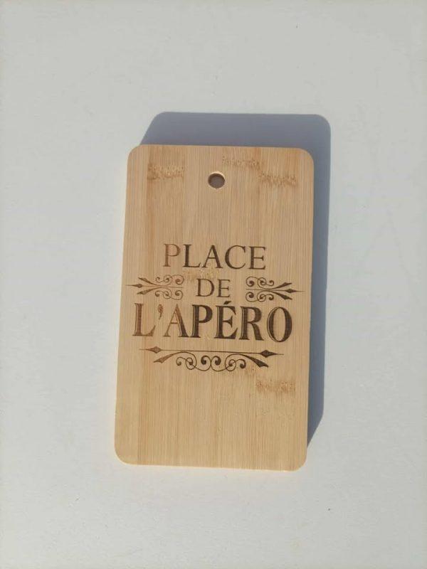 Planche apéro en bois - Place de l'apéro - 18,5x11cm