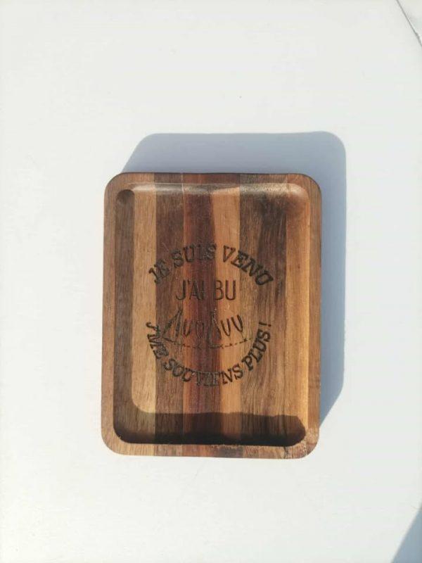 Planche apéro en bois - Je suis venu, j'ai bu - 18x14cm