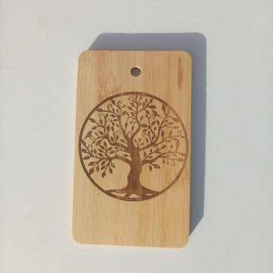 Planche apéro en bois - Arbre de vie - 18,5x11cm