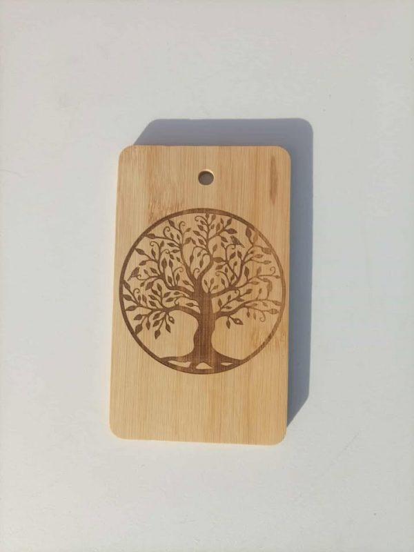 Planche apéro en bois - Arbre de vie - 18,5x11cm