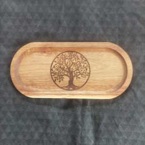 Planche apéro en bois - Arbre de vie - 22,5x10,5cm