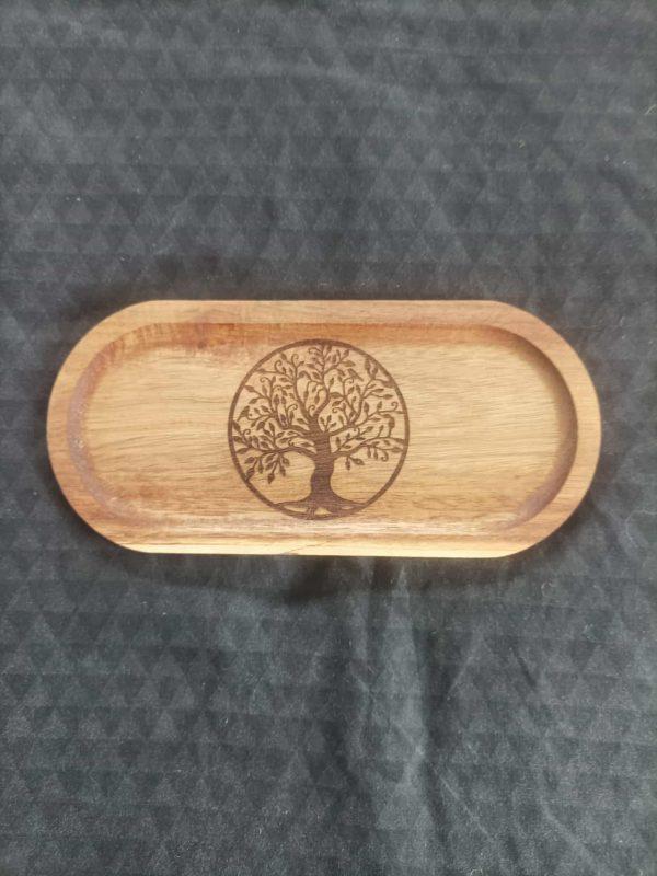 Planche apéro en bois - Arbre de vie - 22,5x10,5cm