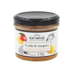 Confit de mangues au piment d'Espelette bocal 110g