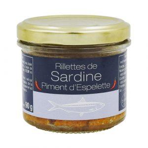 Rillettes de sardine au piment d'Espelette pot 90g