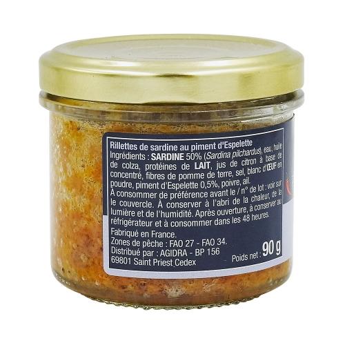 Rillettes de sardine au piment d'Espelette pot 90g – Image 2