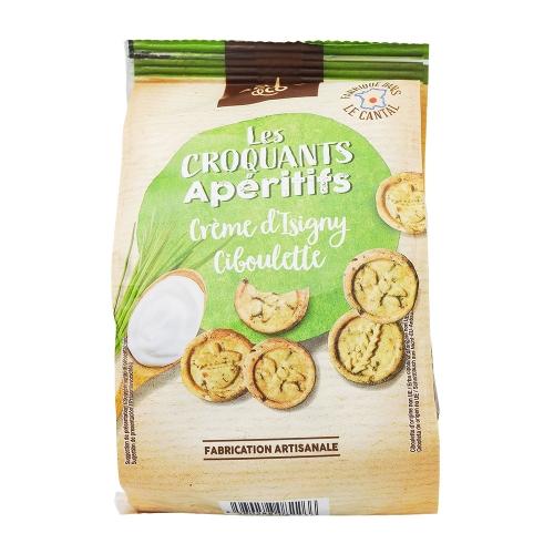 Biscuits crème isigny ail ciboulette sachet 100g