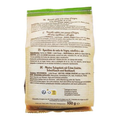 Biscuits crème isigny ail ciboulette sachet 100g – Image 2